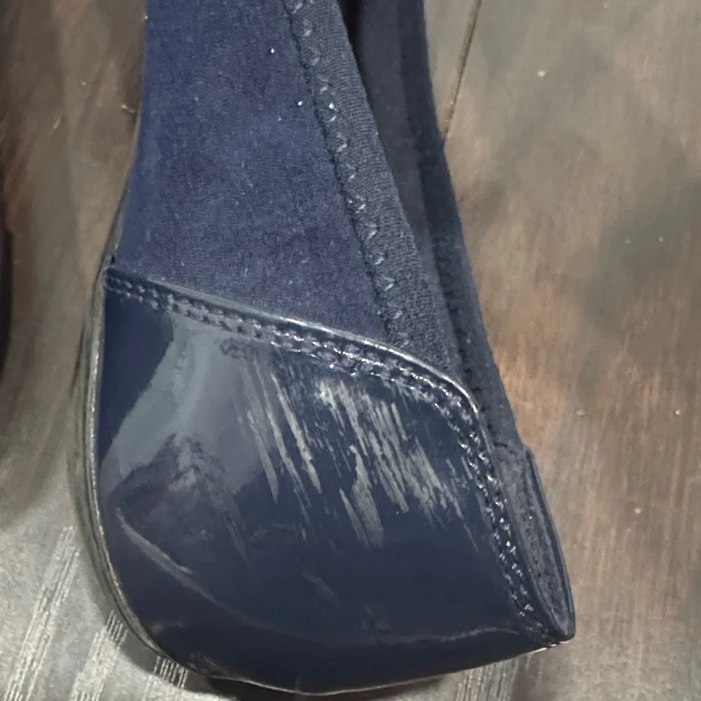 Anne Klein Navy Embellished Flats | Good Used Condition